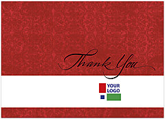 Select a verse, create your own custom verse, or order blank. Red Logo Thank You Card D108D-V